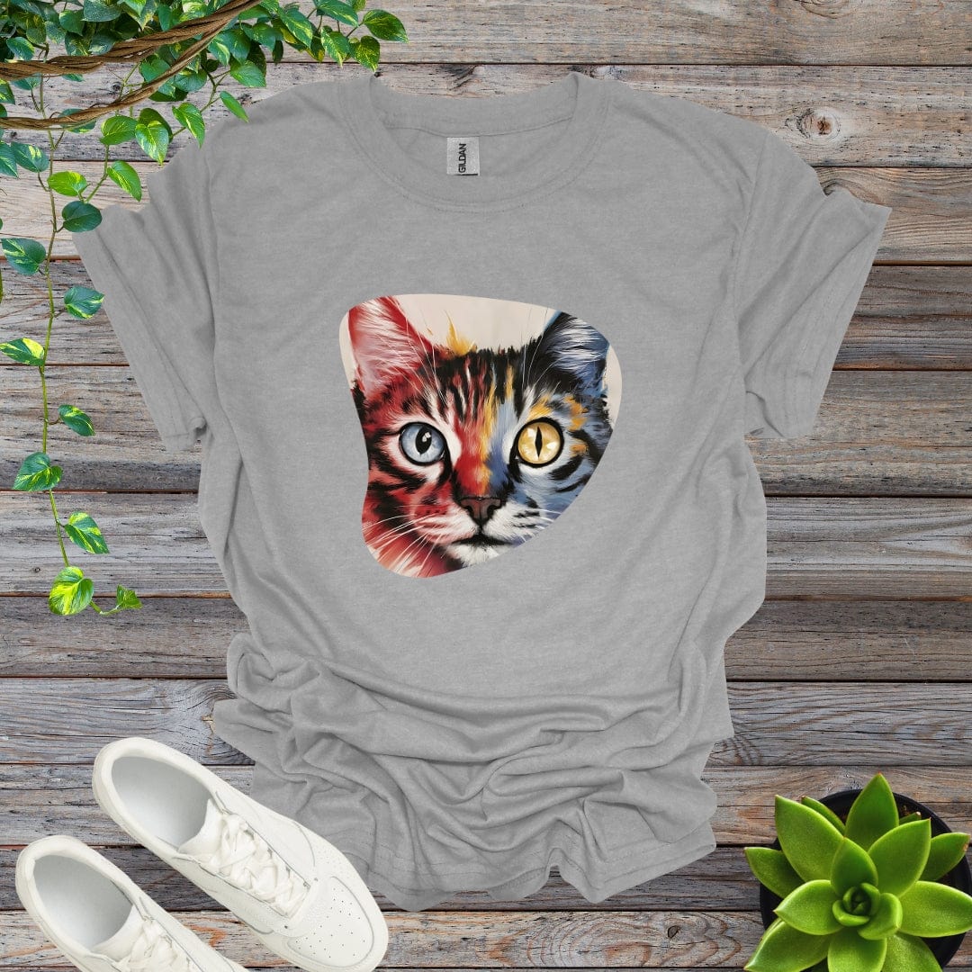 Sport Grey / S Abstract Colored Cat Shirt