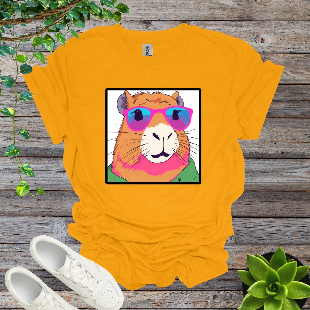 Gold / S Capybara - Cartoon Shirt