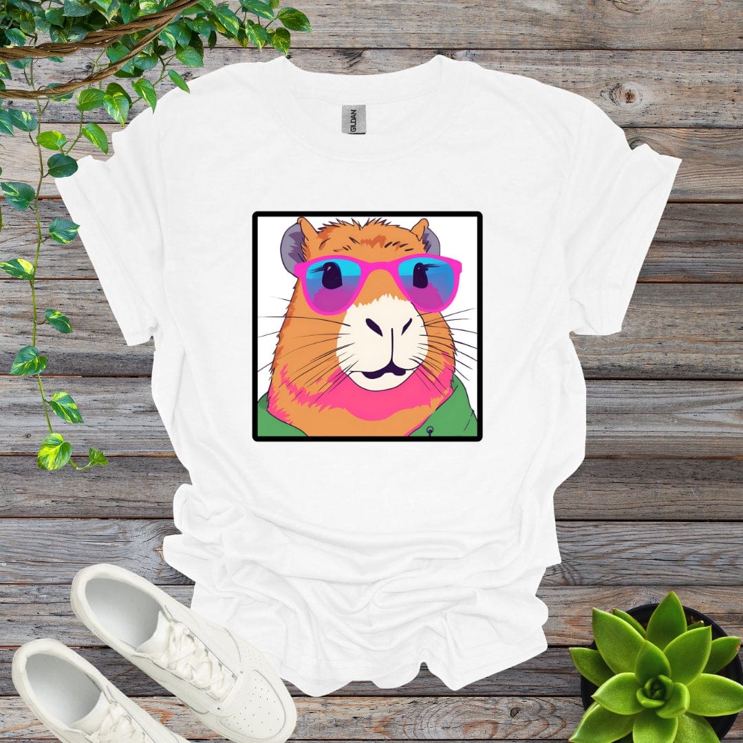 White / S Capybara - Cartoon Shirt