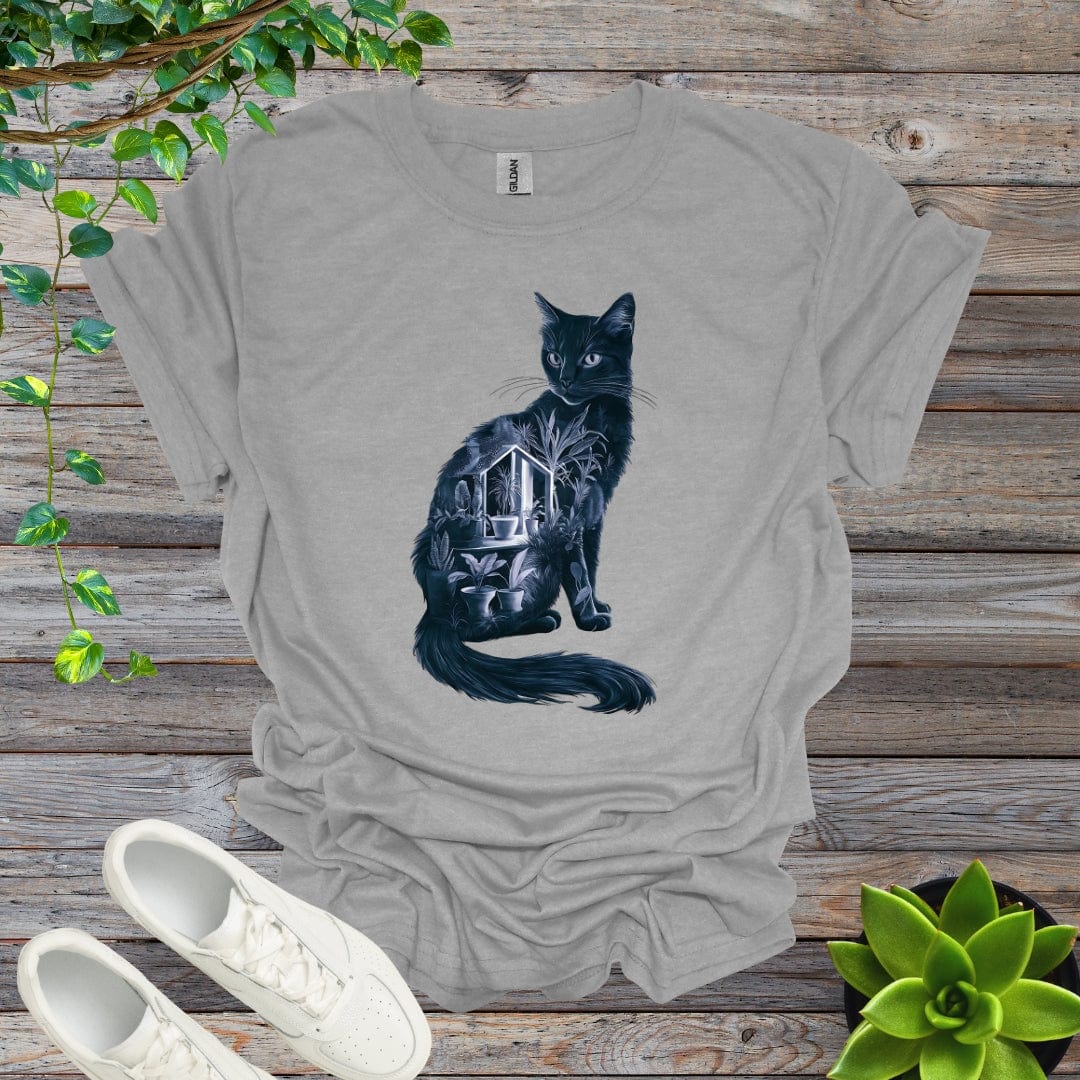 Sport Grey / S Cat Plant Silhouette Shirt