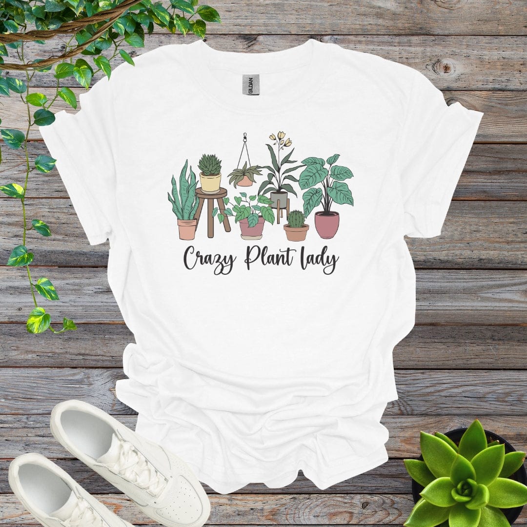 White / S Crazy Plant Lady Version 1 Shirt