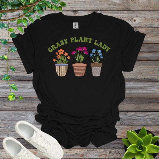 Black / S Crazy Plant Lady Version 2 Shirt