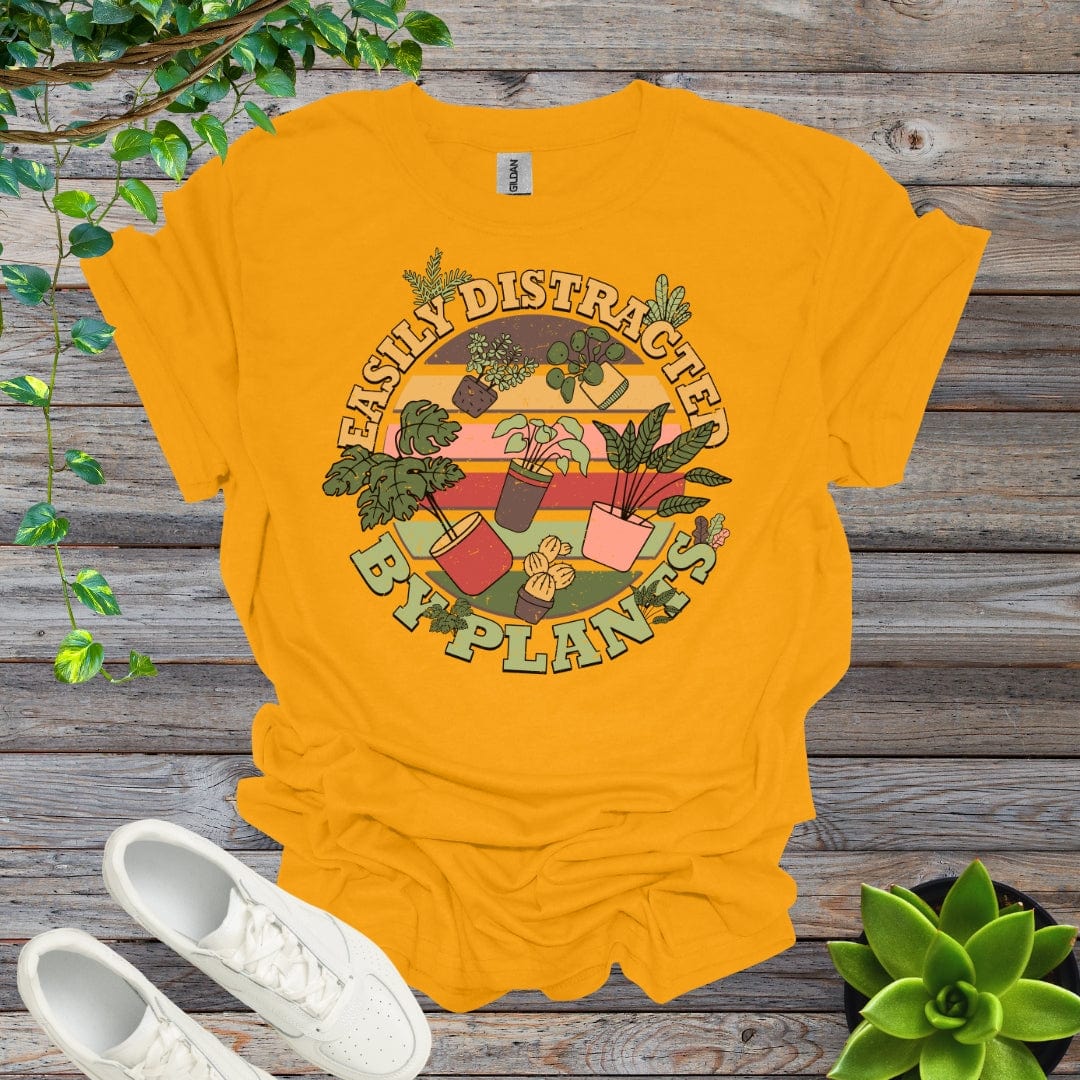 Gold / S Easily Distracted By Plants Shirt