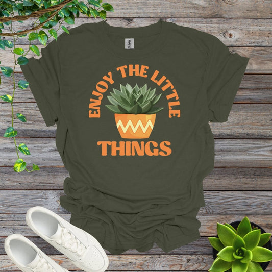 Military Green / S Enjoy The Little Things Shirt