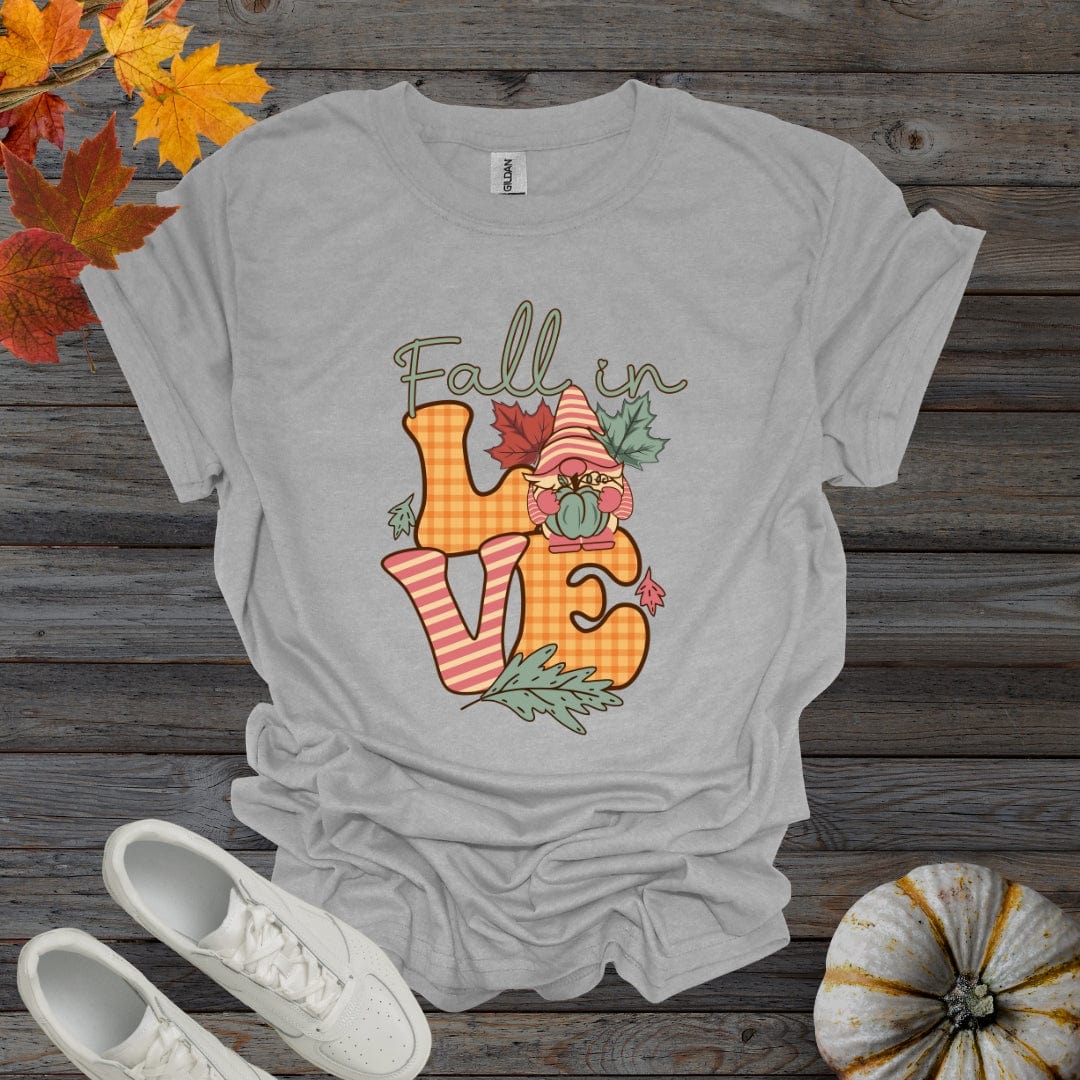 Sport Grey / S Fall In Love Gnome Shirt