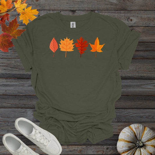 Military Green / S Fall Leaves V1 shirt