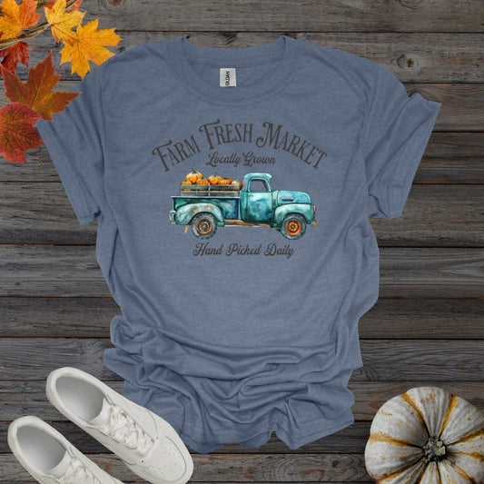 Heather Indigo / S Farm Fresh Hand Picked Pumpkins - Version 1 Shirt