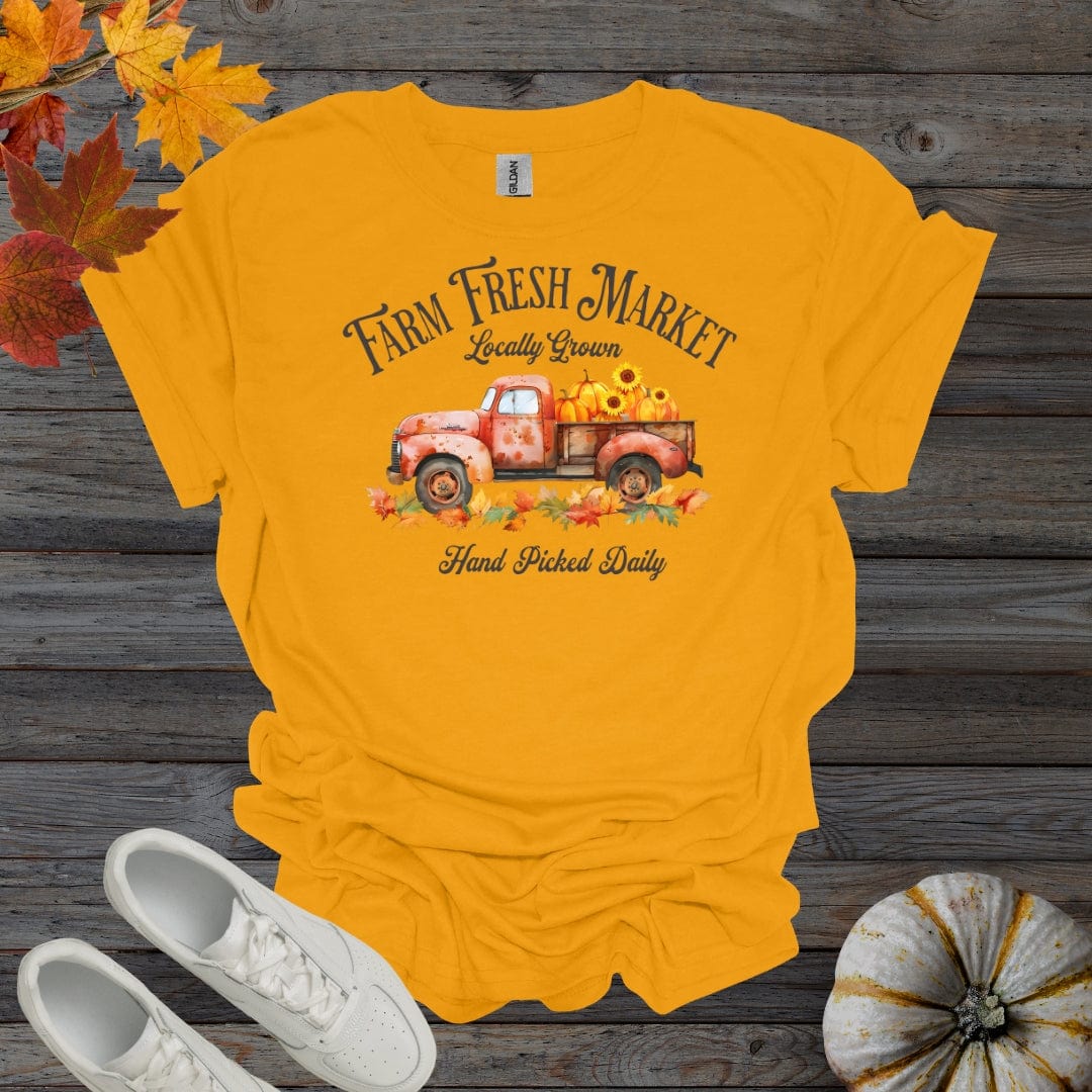 Gold / S Farm Fresh Hand Picked Pumpkins - Version 3 Shirt