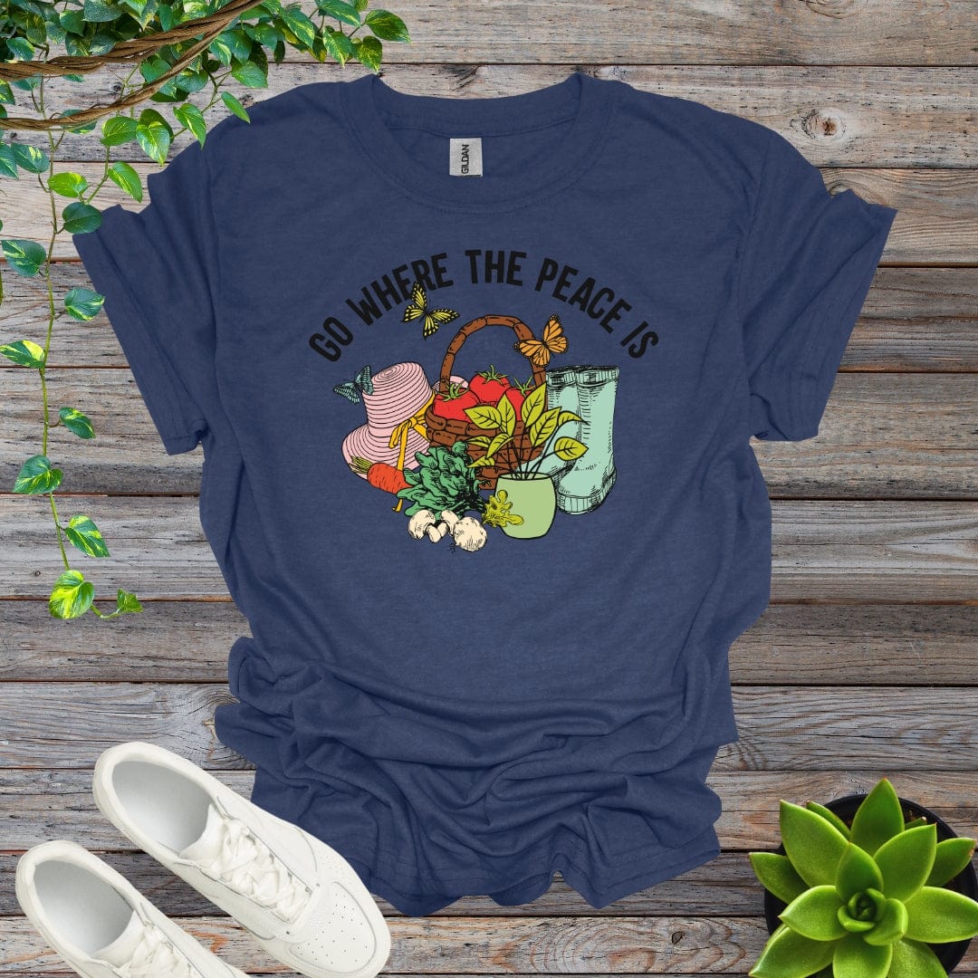 Heather Navy / S Go Where The Peace Is Shirt