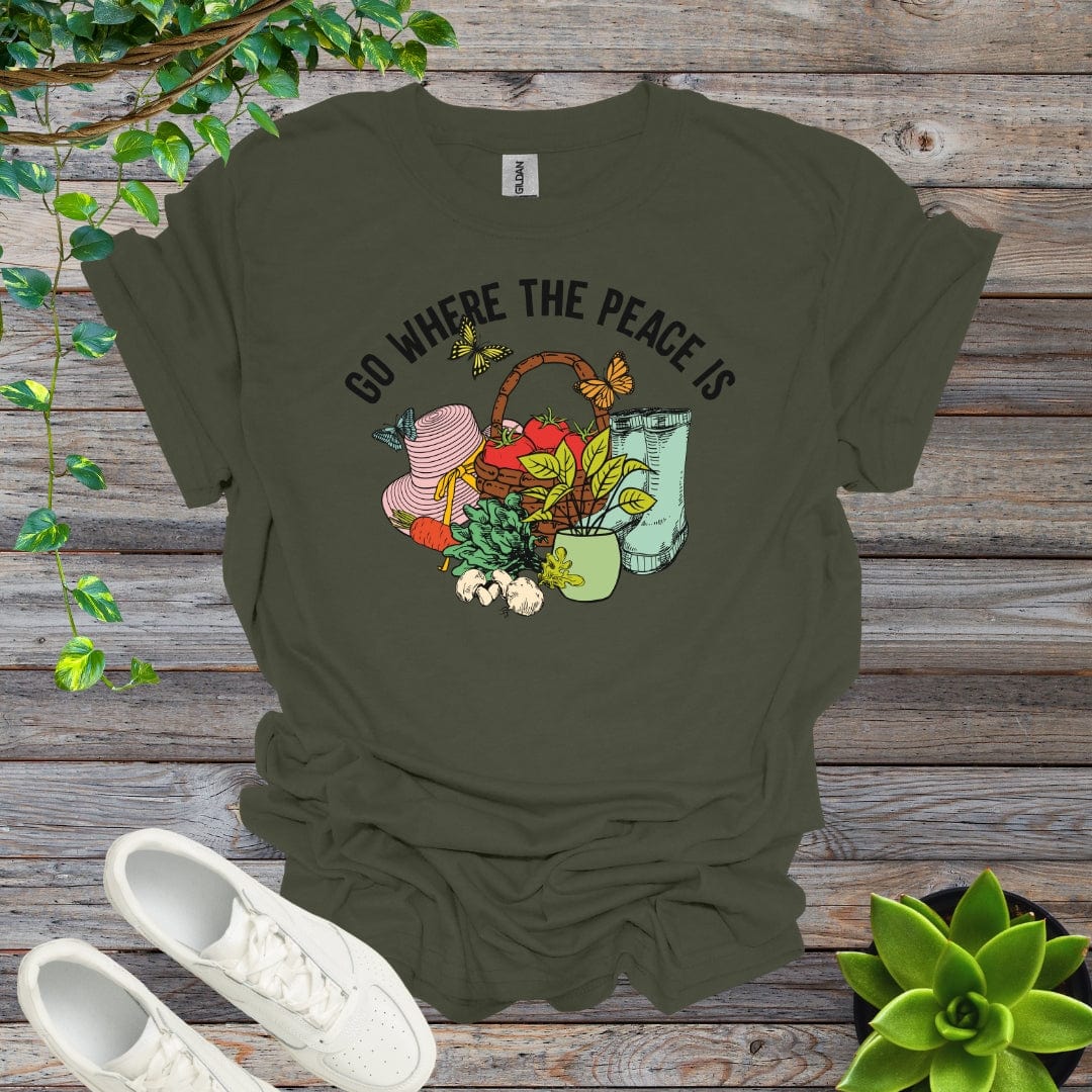 Military Green / S Go Where The Peace Is Shirt