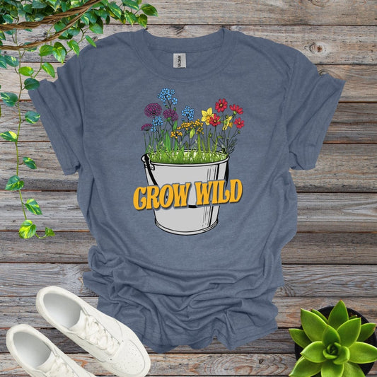 Heather Indigo / S Grow Wild Bucket Shirt