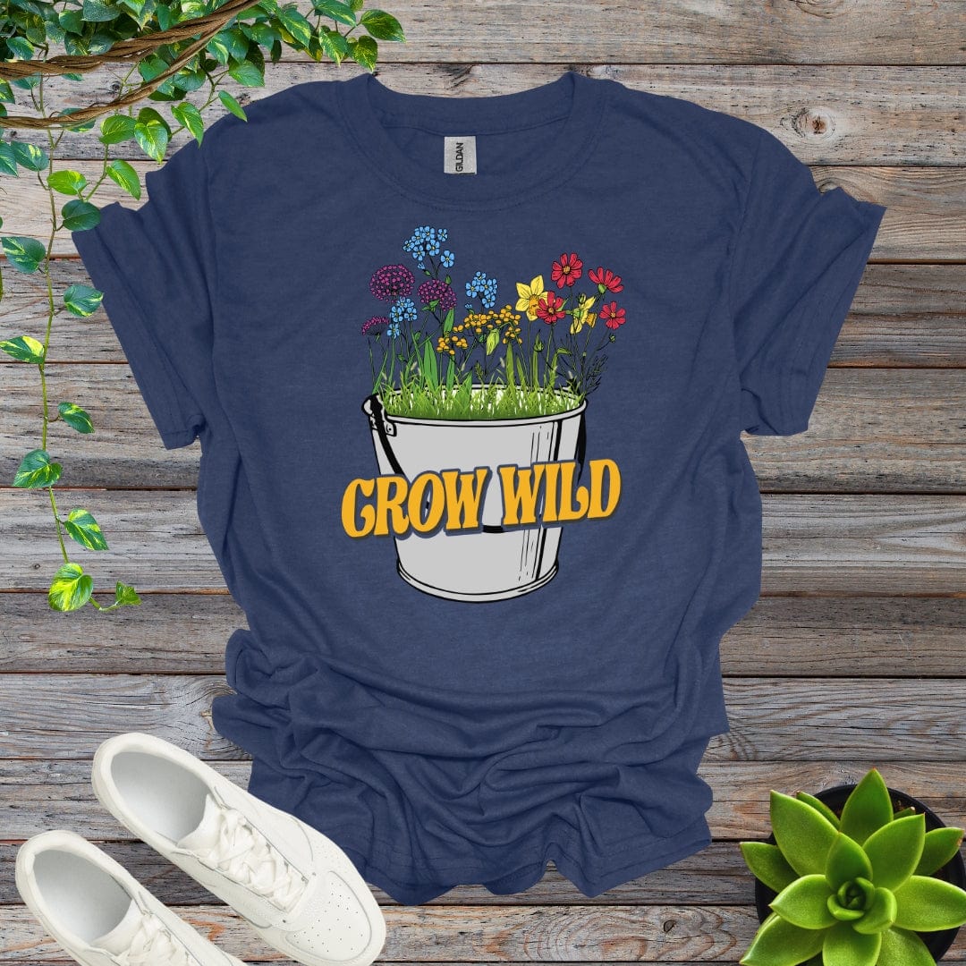 Heather Navy / S Grow Wild Bucket Shirt