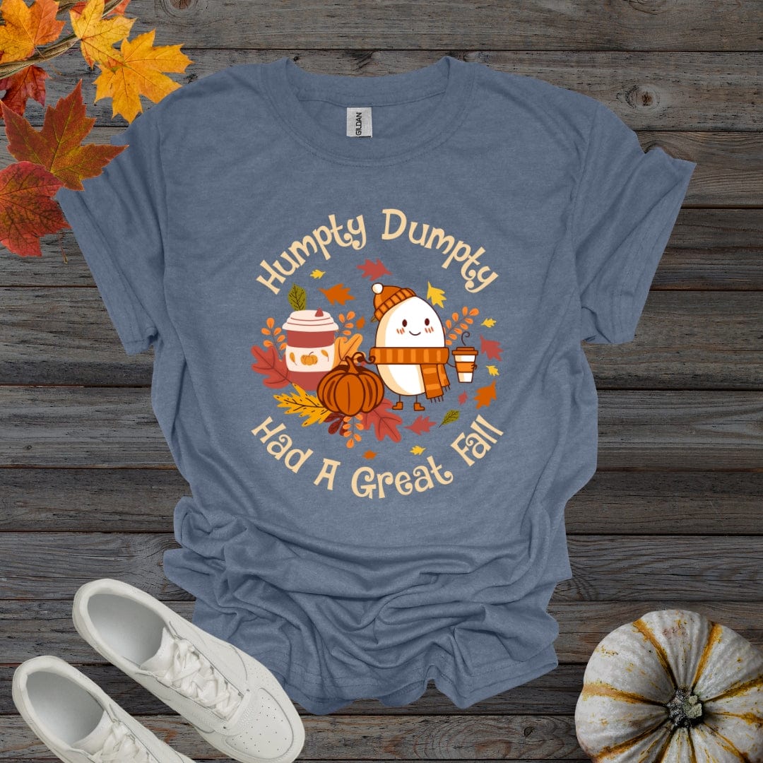 Heather Indigo / S Humpty Dumpty Had A Great Fall Shirt