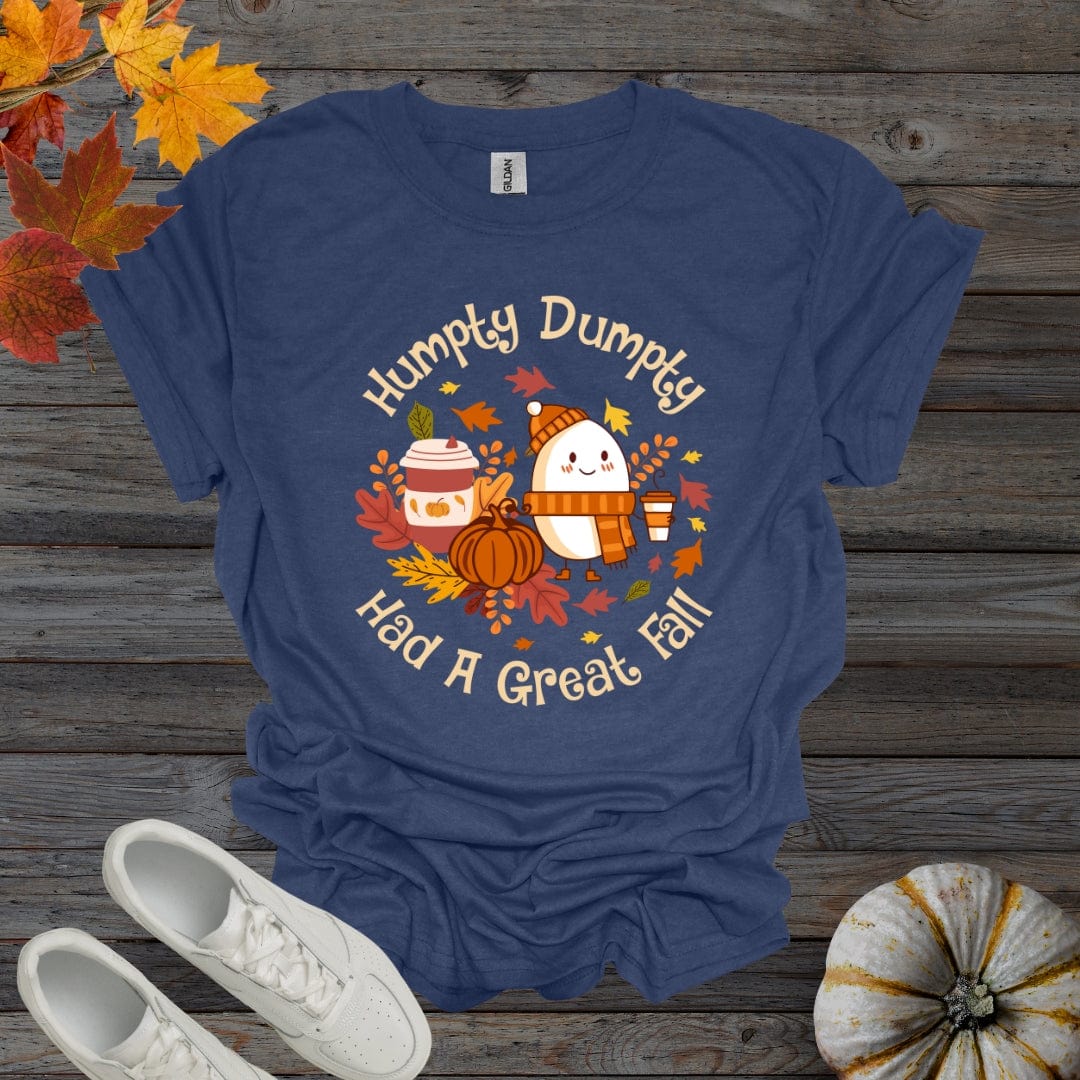 Heather Navy / S Humpty Dumpty Had A Great Fall Shirt