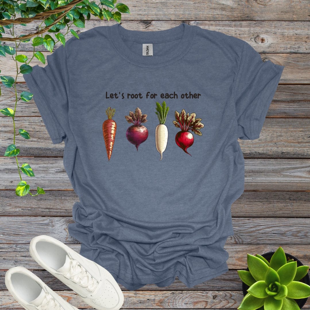 Heather Indigo / S Let's Root For Each Other Shirt