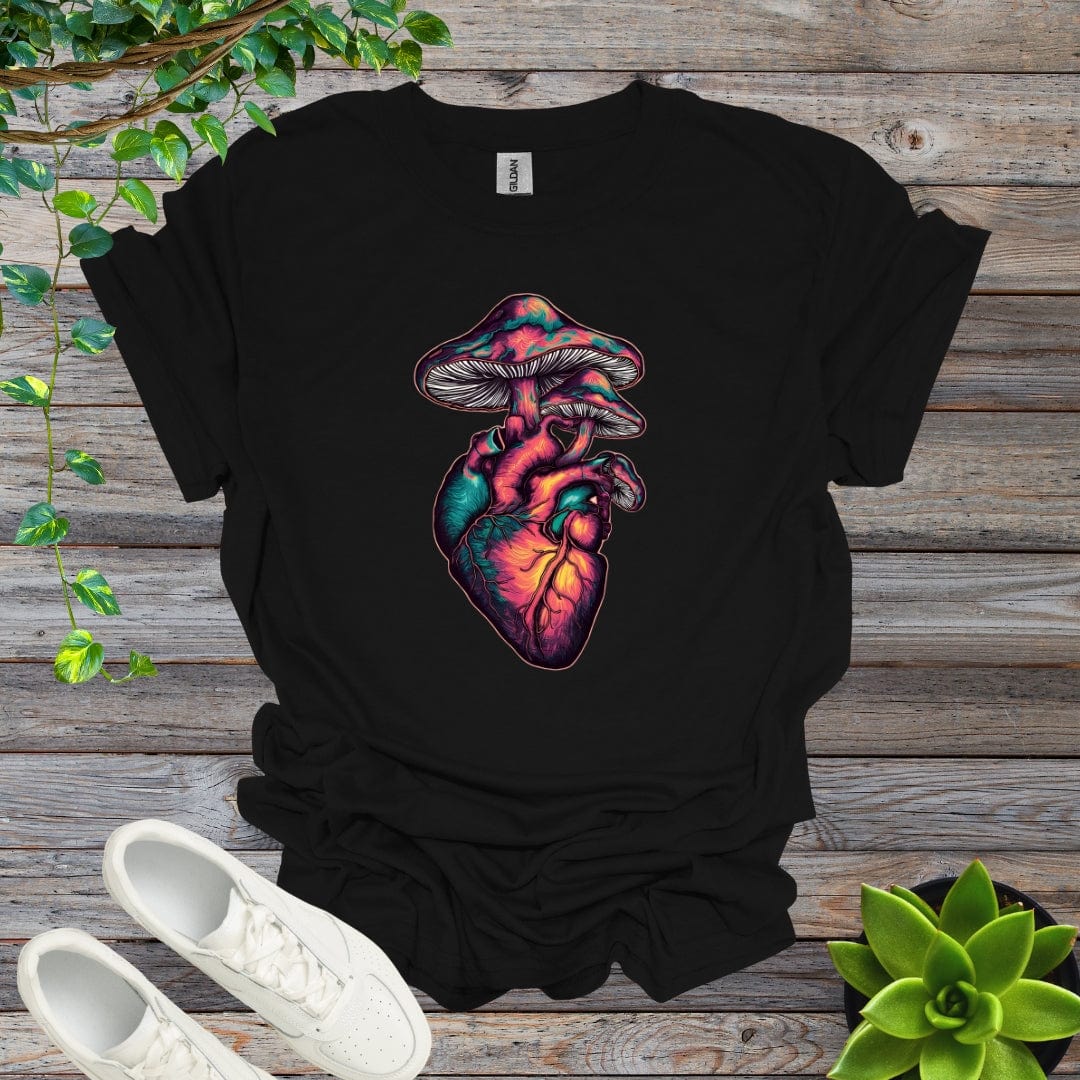 Black / S Mushroom Heart - Version 1 Shirt