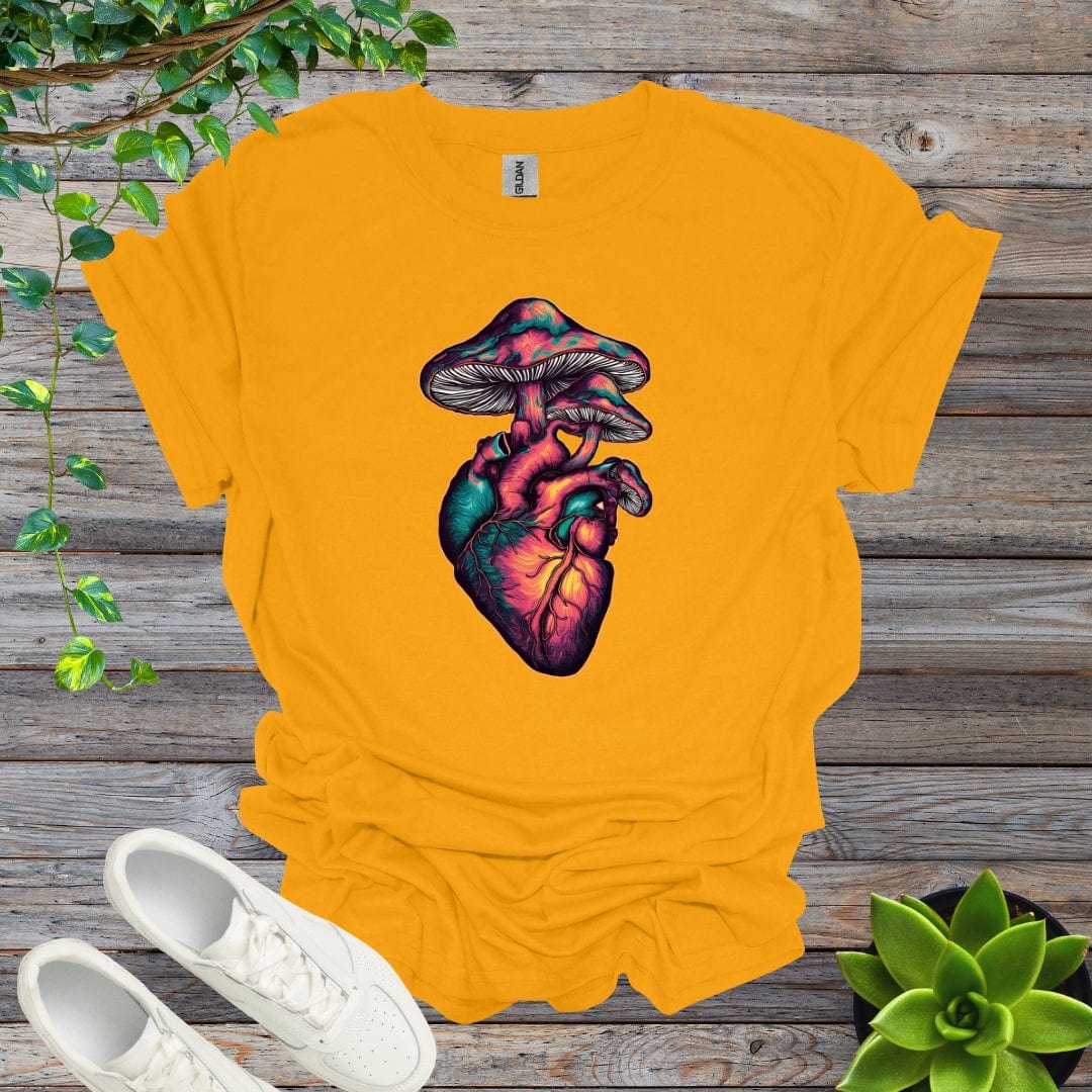 Gold / S Mushroom Heart - Version 1 Shirt