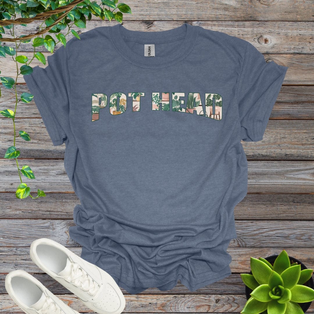 Heather Indigo / S Pot Head - Version 2 Shirt