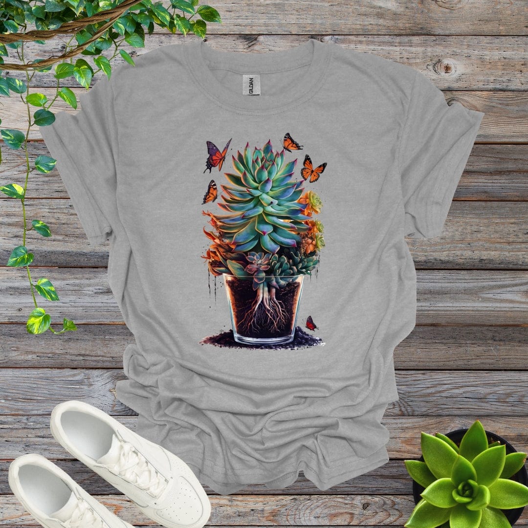 Sport Grey / S Potted Succulent - Version 1 Shirt