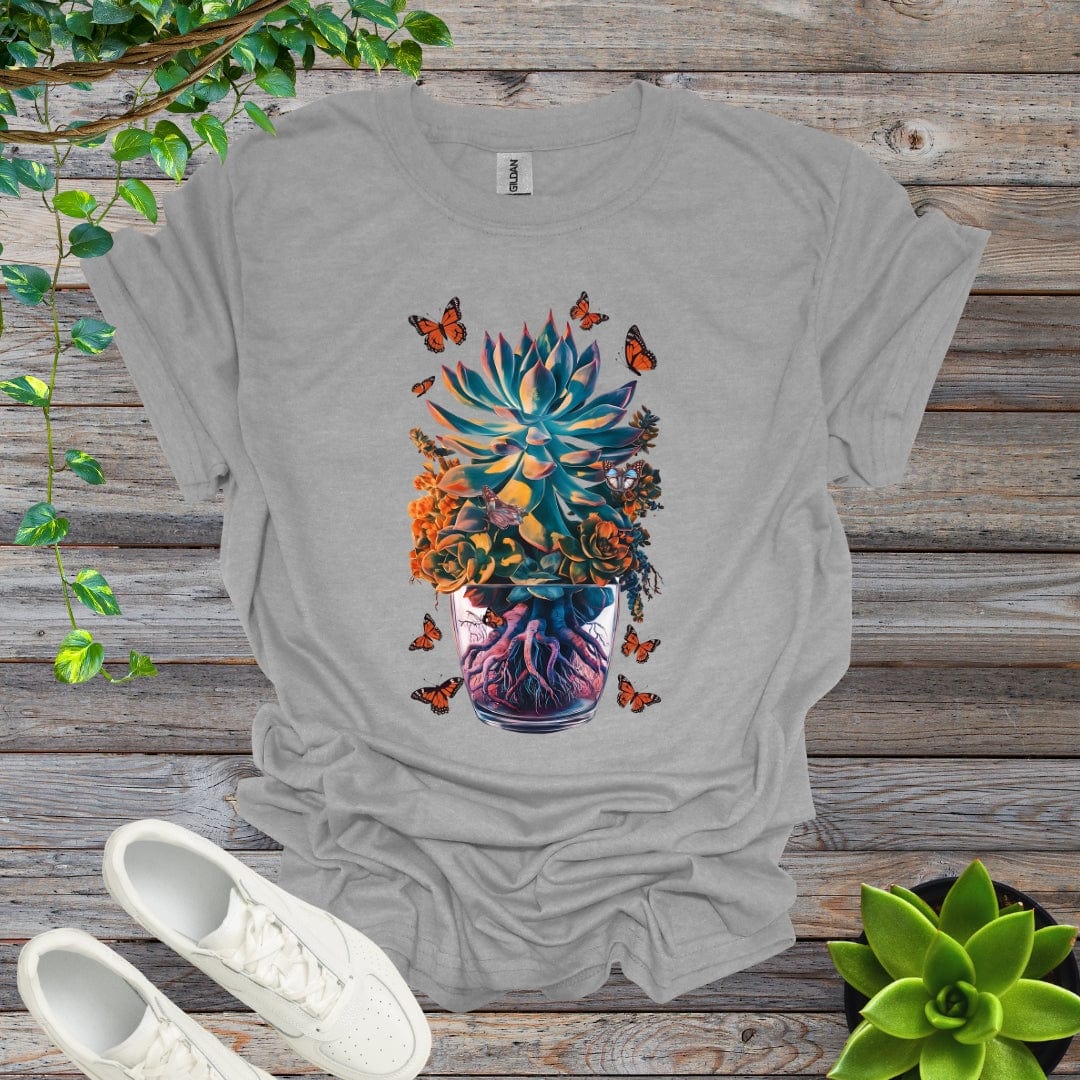 Sport Grey / S Potted Succulent - Version 2 Shirt