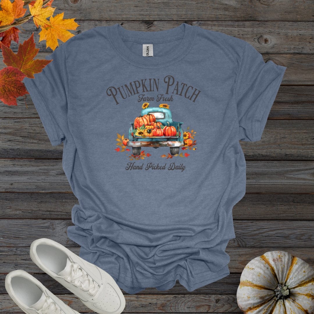 Heather Indigo / S Pumpkin Patch Shirt