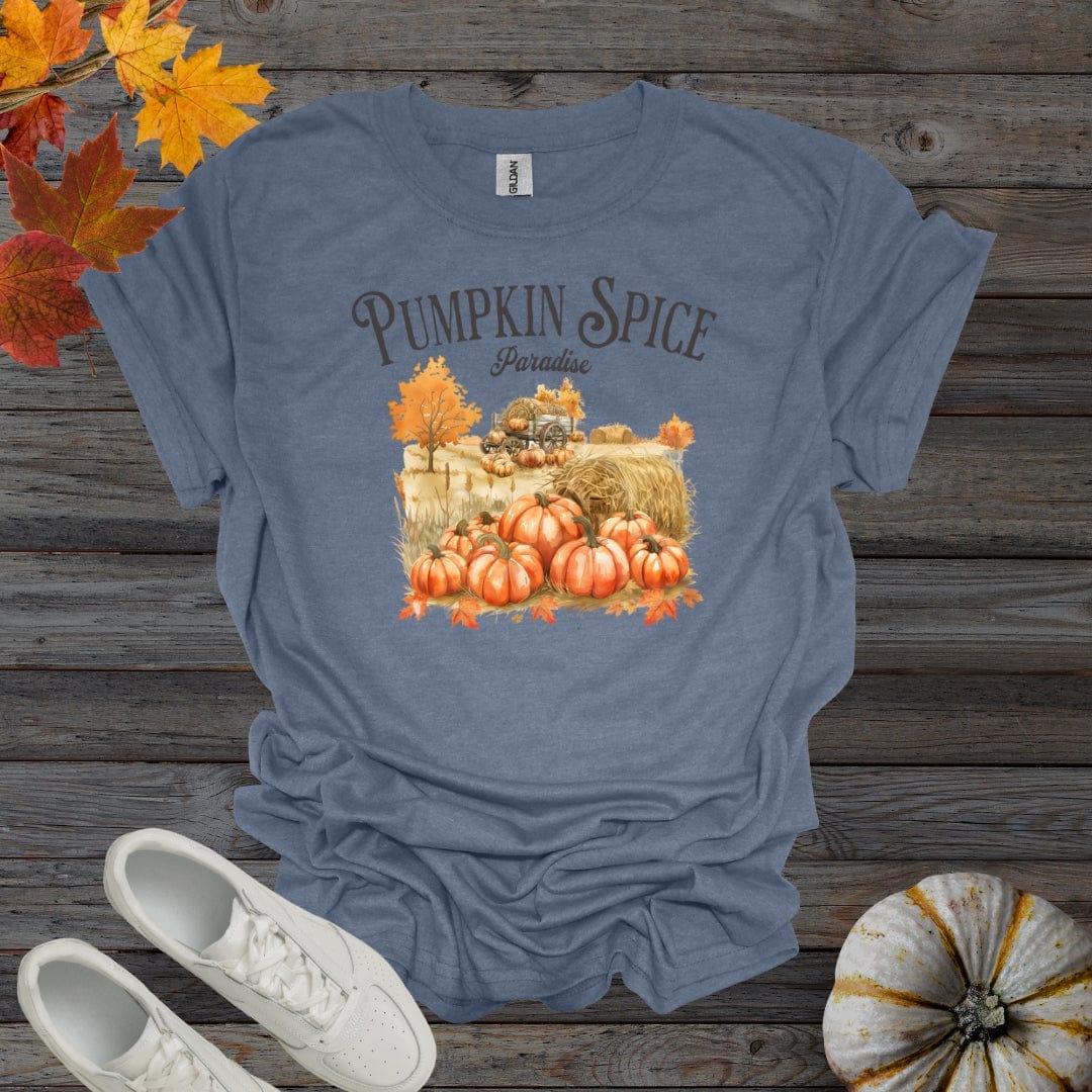 Heather Indigo / S Pumpkin Spice Paradise Shirt