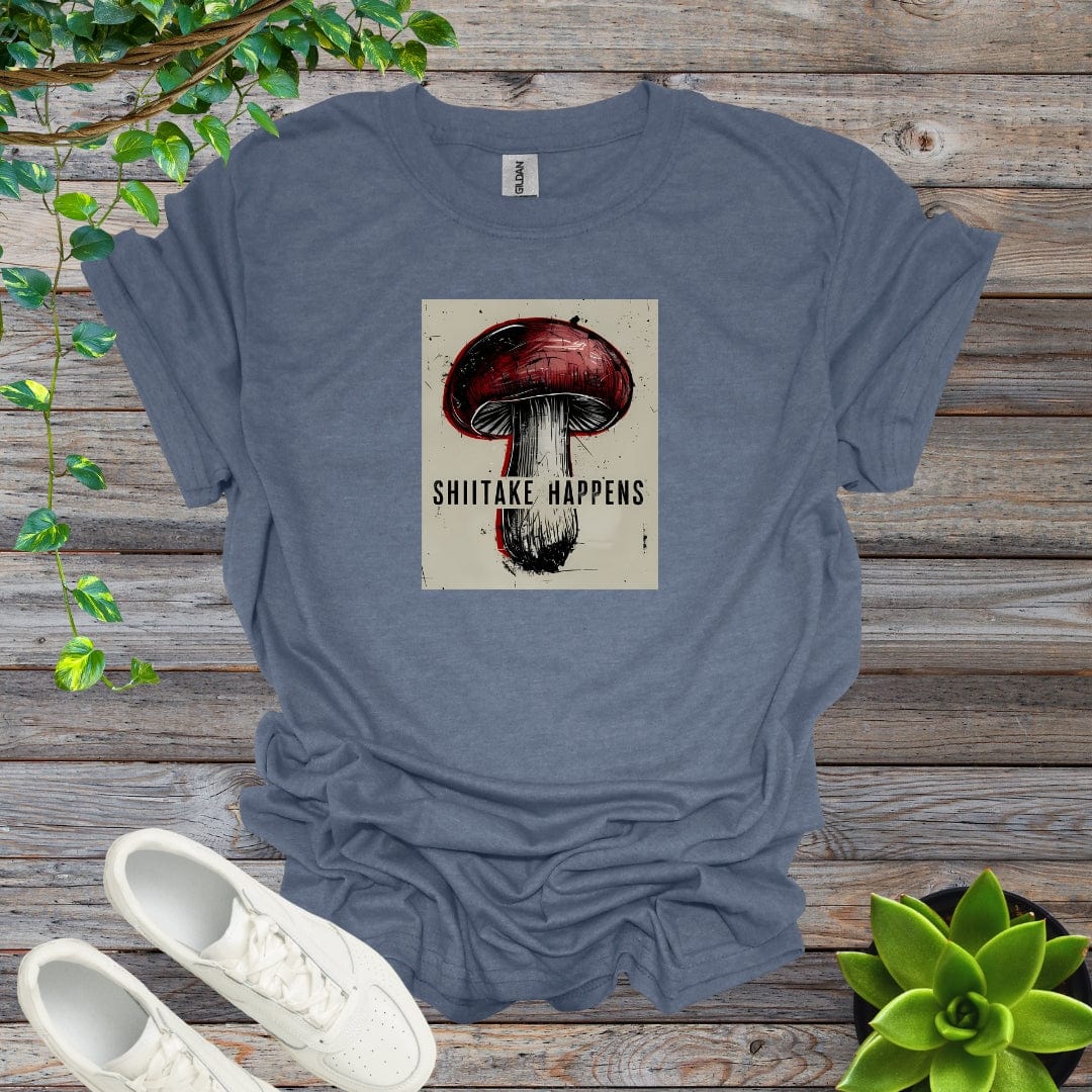 Heather Indigo / S Shiitake Happens - Version 2 Shirt