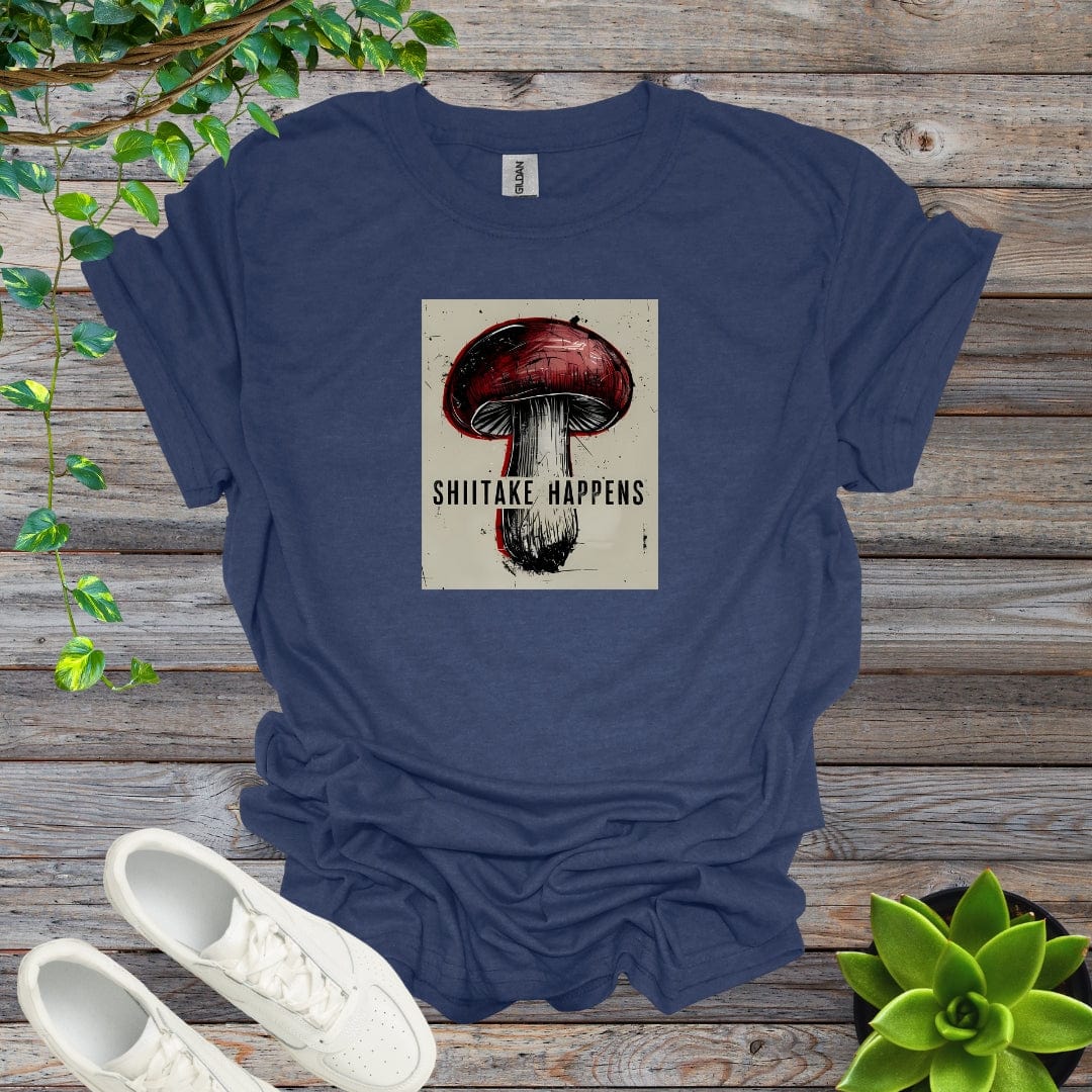 Heather Navy / S Shiitake Happens - Version 2 Shirt