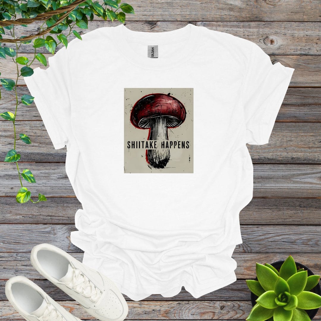 White / S Shiitake Happens - Version 2 Shirt