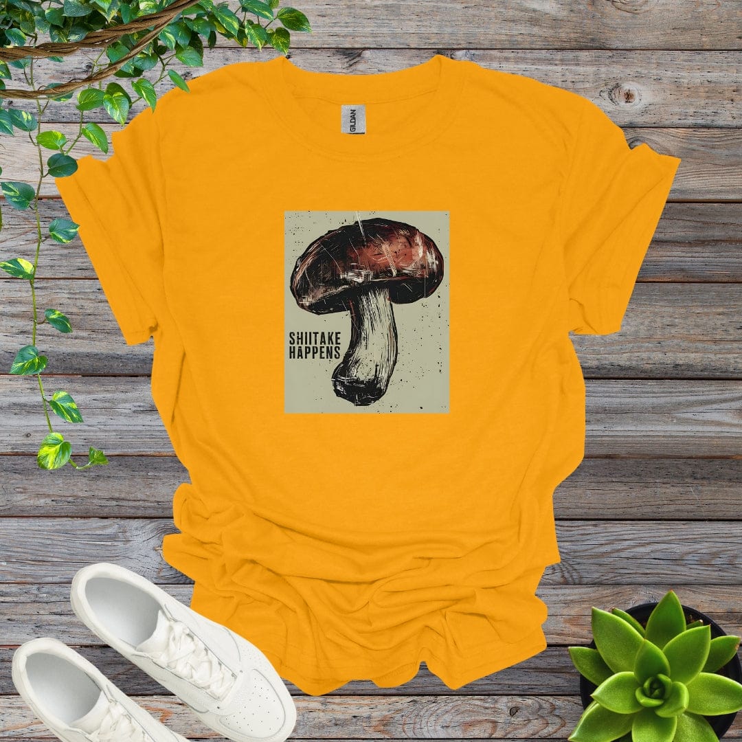 Gold / S Shiitake Happens - Version 3 Shirt