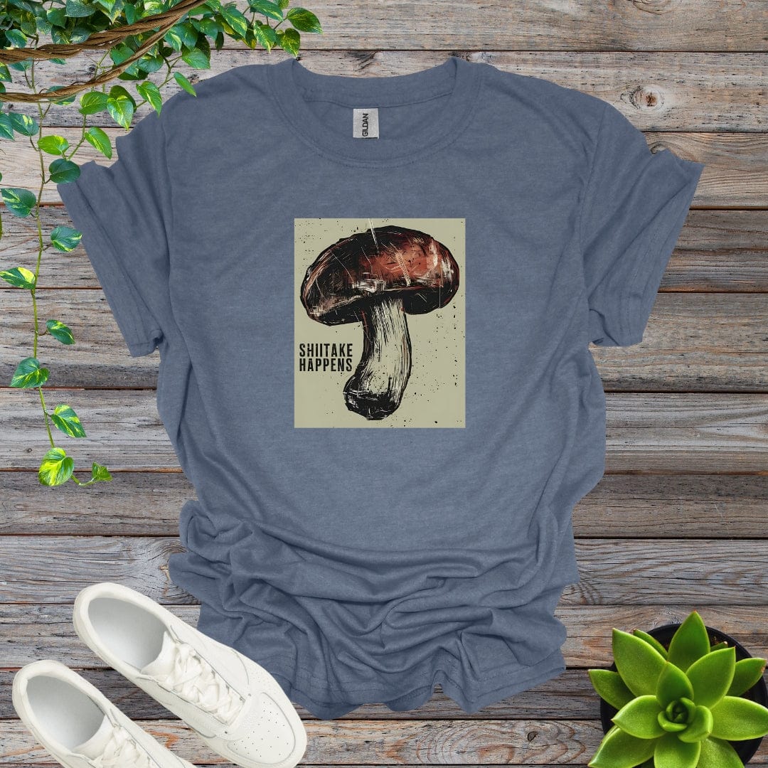 Heather Indigo / S Shiitake Happens - Version 3 Shirt