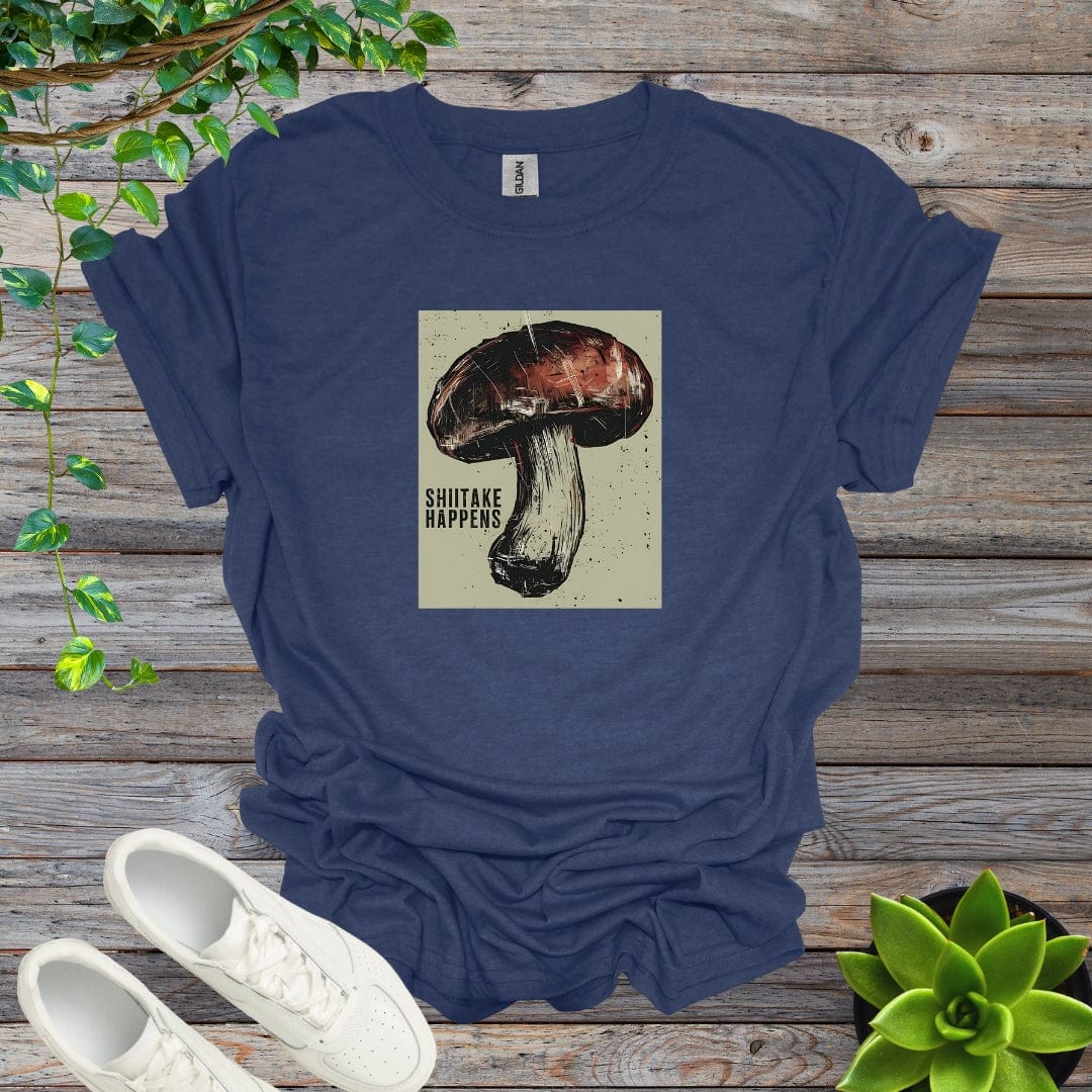 Heather Navy / S Shiitake Happens - Version 3 Shirt