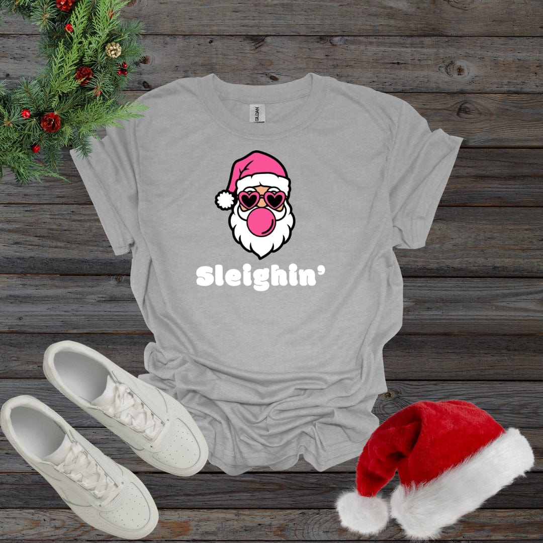 Sport Grey / S Sleighin' Santa Sassy Shirt