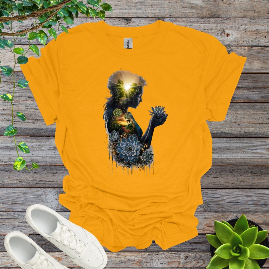 Gold / S Succulent Girl - Version 1 Shirt