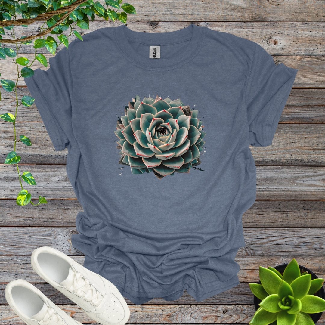 Heather Indigo / S Succulent - Version 3 Shirt