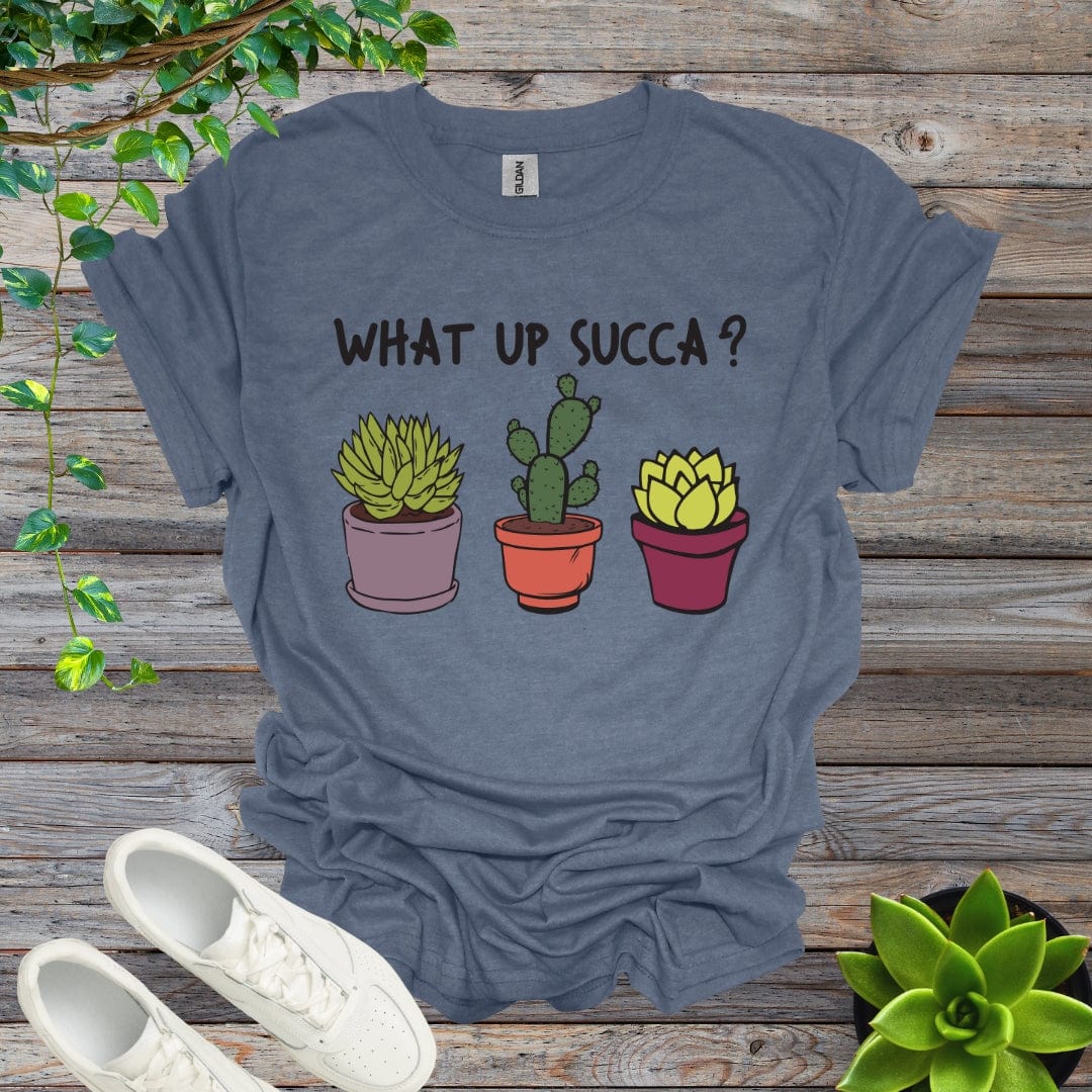 Heather Indigo / S What Up Succa? Shirt