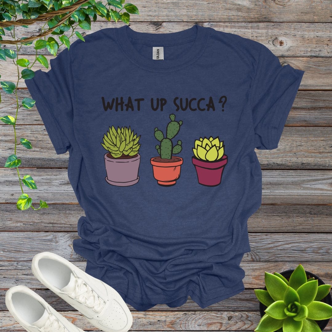 Heather Navy / S What Up Succa? Shirt