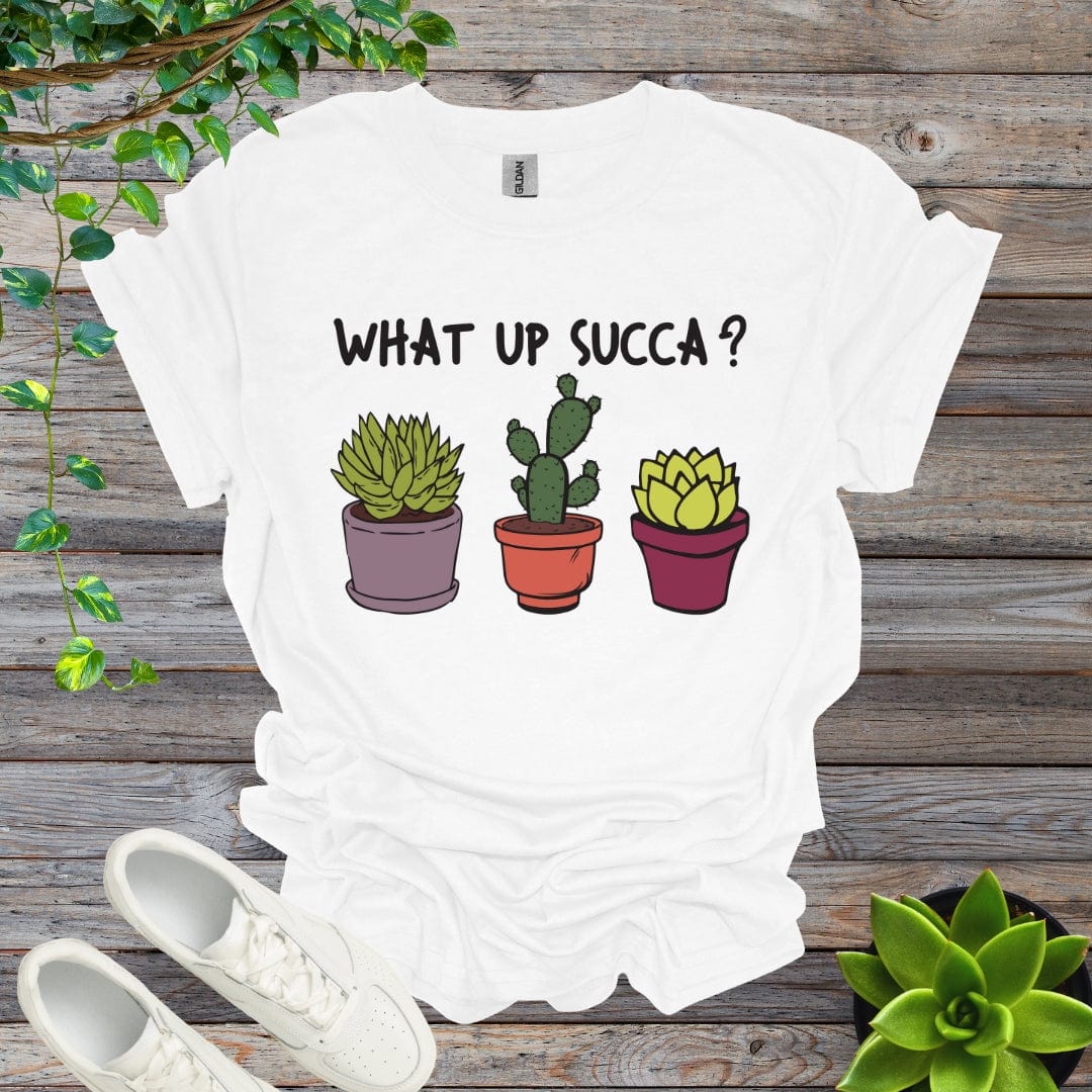 White / S What Up Succa? Shirt